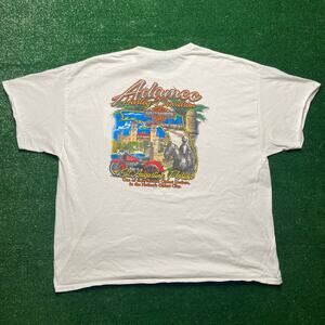Harley Davidson Adamec St. Augustine, FL white t shirt Adult XL